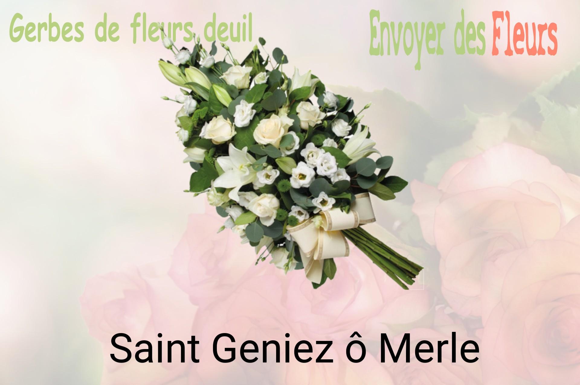 Gerbe de fleurs de deuil livrée à Saint-Geniez-ô-Merle